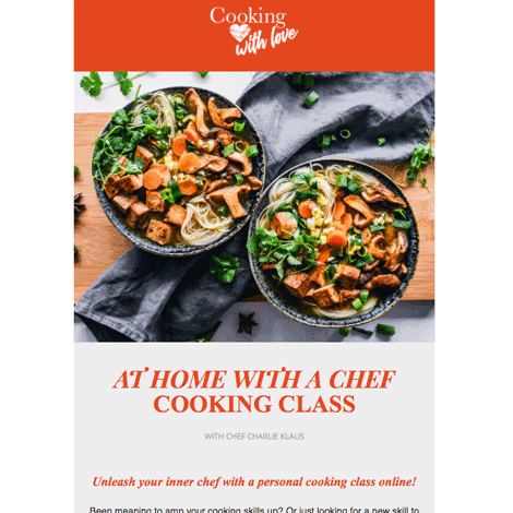 Online Cooking Class Invite